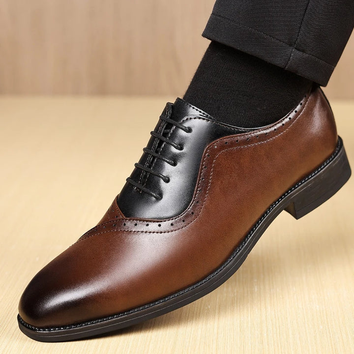 Prescott Two-Tone Leather Oxfords