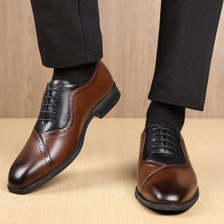Prescott Two-Tone Leather Oxfords